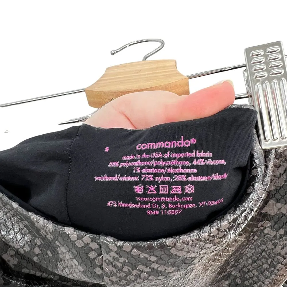 Commando‎ Faux Leather Legging with Control Gray Snake Print Size Small - Image 10