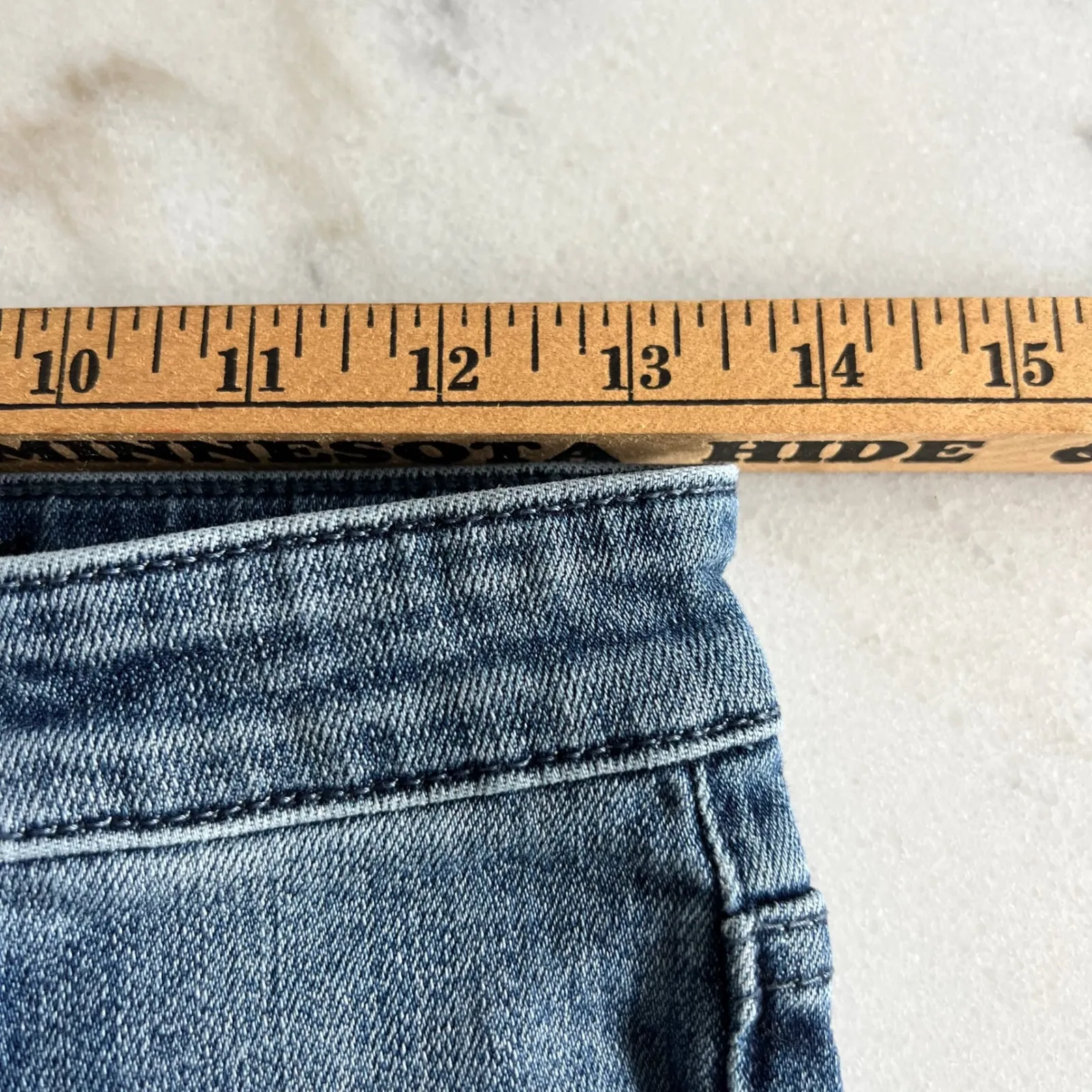 KUT From the Kloth Womens Blue Denim Distressed‎ Frayed Hem Shorts Size 0 - Image 8