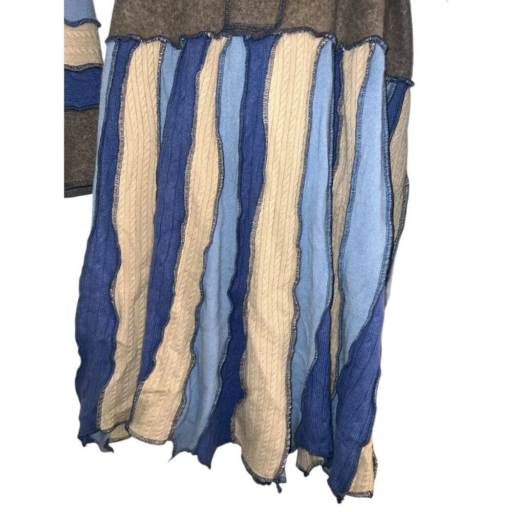 ✨Patchwork Colorblock Long Sz Medium Cardigan Sweater✨ - Image 4