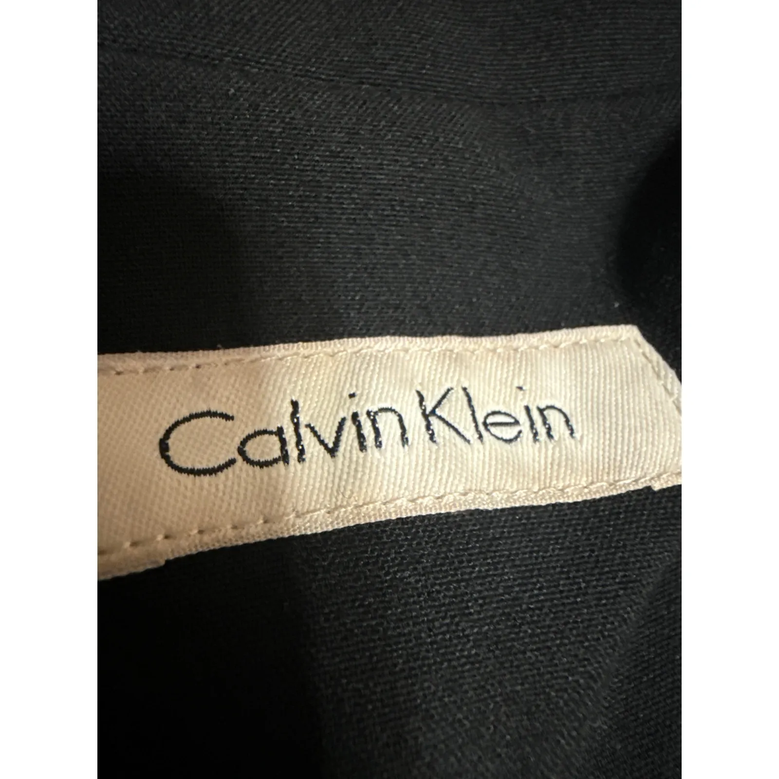 Calvin Klein Womens Black Long Sleeve Peak Lapel One Button Blazer Coat Jacket M - Image 3