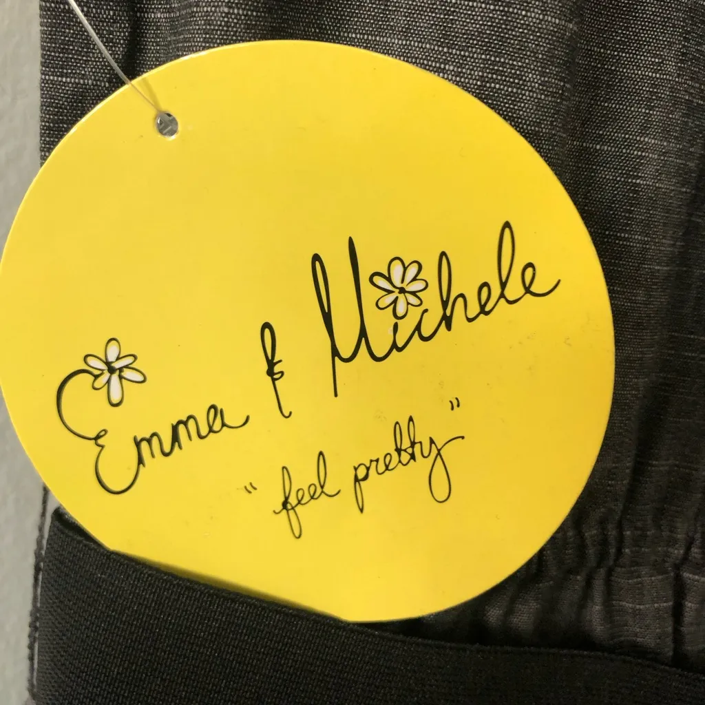 Emma & Michele Gray Puffed Sleeves Gathered Waist Shirt dress - Image 3