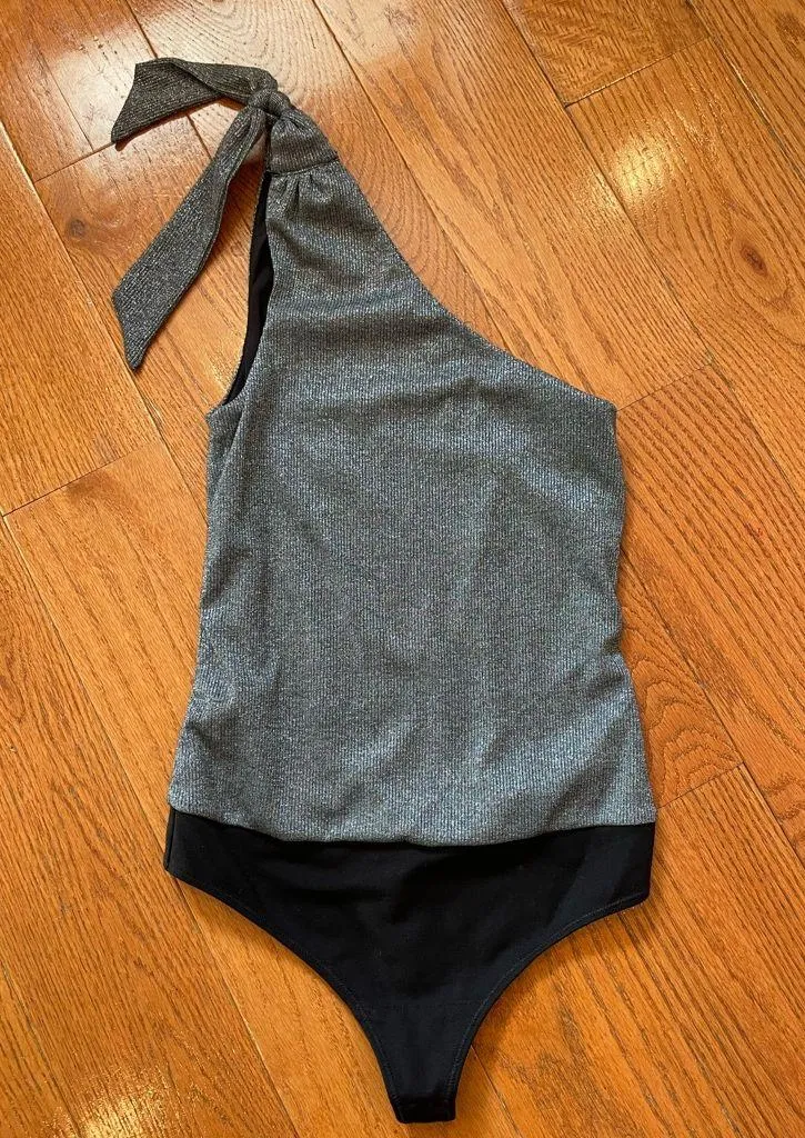 Lovers + Friends Mimi Metallic One Shoulder Bodysuit | Party / Night Out – Small - Image 3