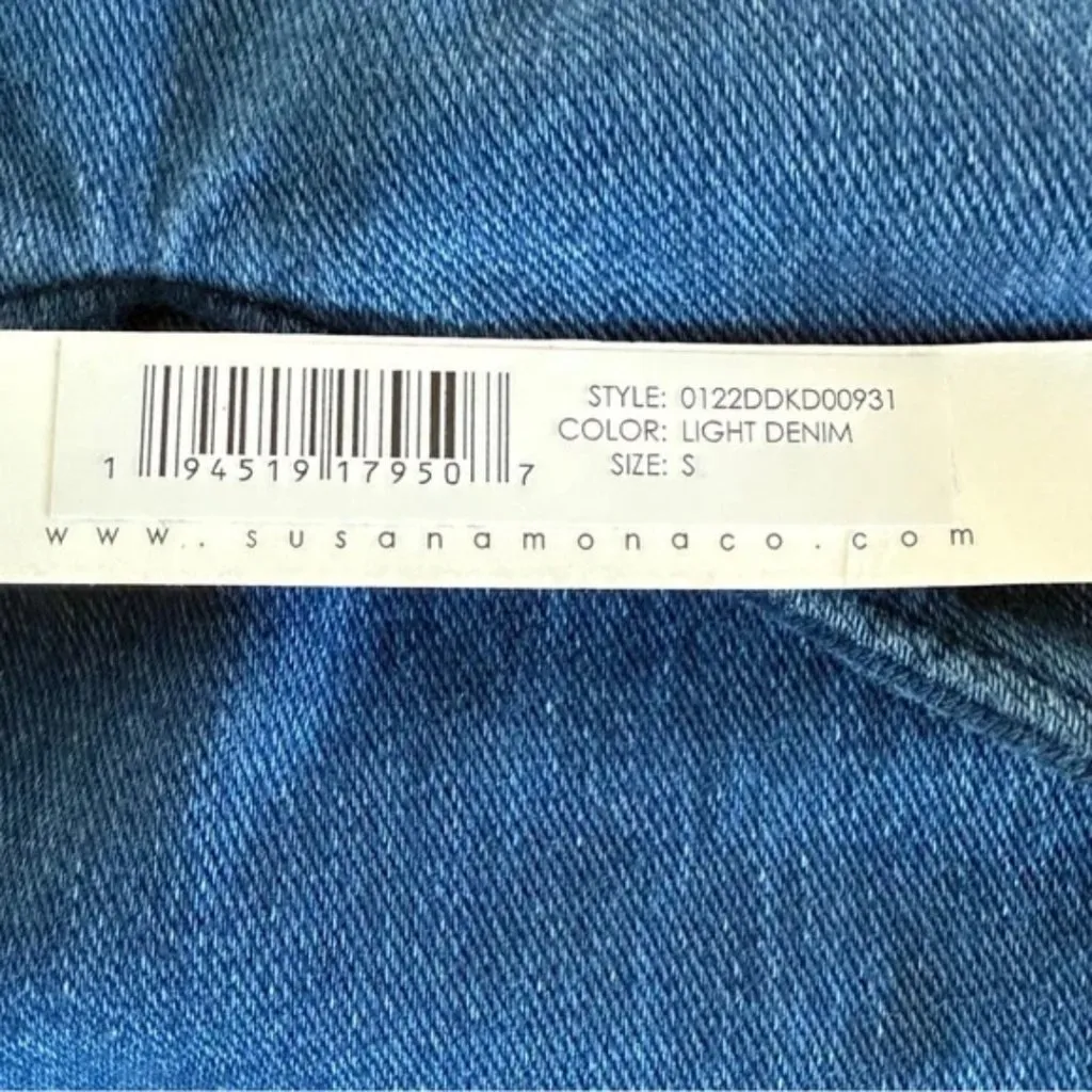 NWT Susana Monaco Dark Denim Slip Dress Women’s Small Stretch Mini Dress $198 - Image 6