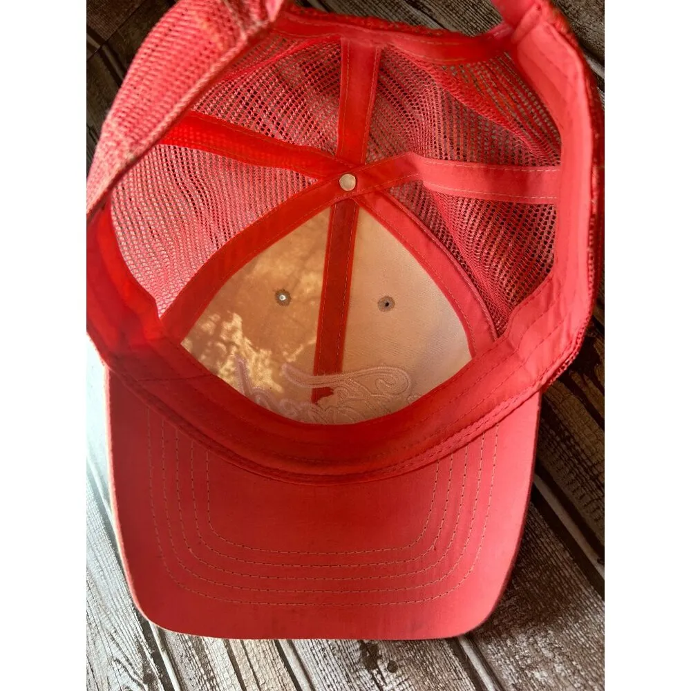 Ford Motors Trucker Hat Cap Camouflage & Pink Mesh Snapback Pink glitter logo - Image 9