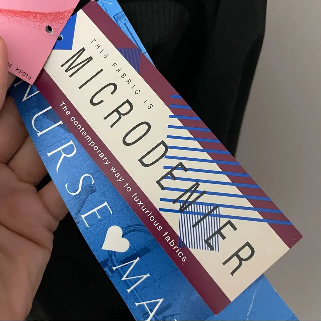 Nurse Mates Cardigan Lightweight Pockets Microdenier Silky Stretch Fabric Black - Image 11