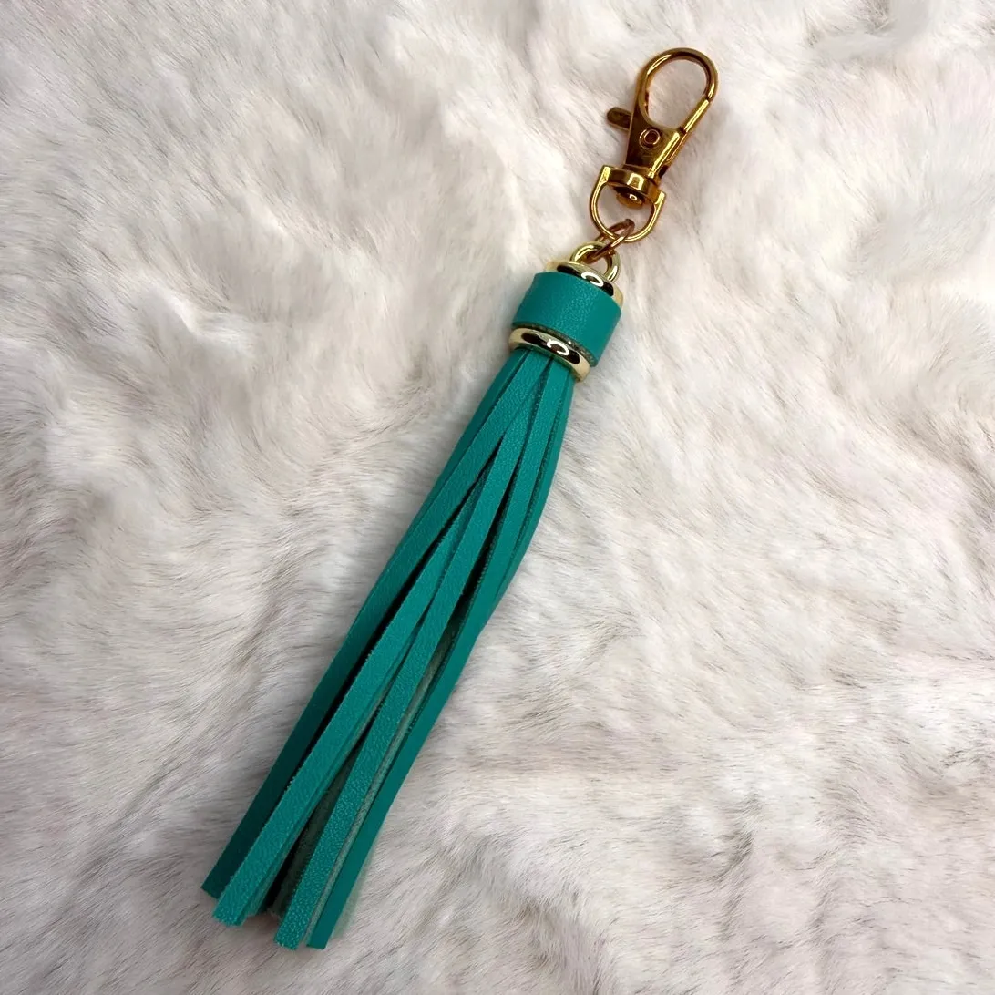 NEW Tassel Bag Charm Tassels Keychains Purse Fashion Charm Blue - Image 2