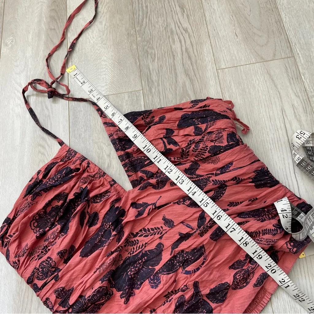 Anthropologie Floral Halter Top crop womens Pink (size 14) contemporary feminine - Image 7