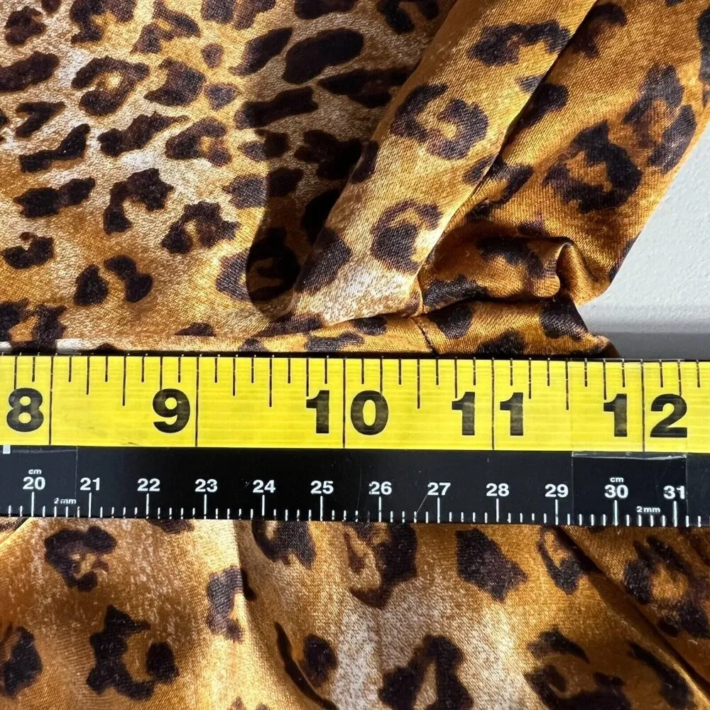 Chaps Pajama Set Womens Large Leopard Embroidered Pocket 2 Piece PJs Shirt Pants - Image 16