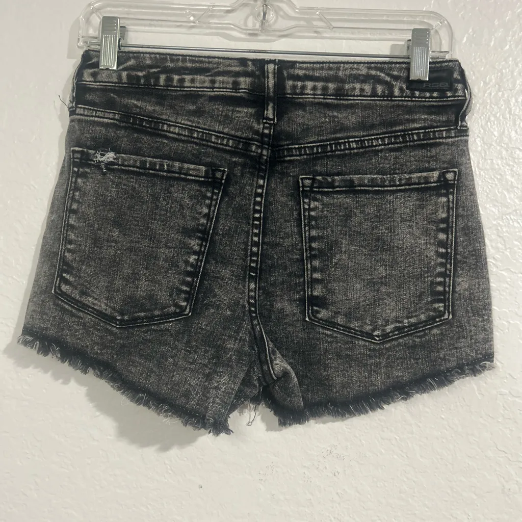 RSQ  New Black Jean Shorts Distressed Vintage Style‎ (255) - Image 6