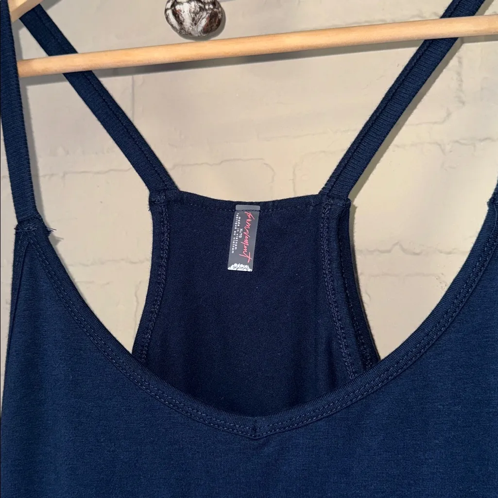 Free people hot shot romper dress xl NEW midnight Navy buti on front pocket - Image 4