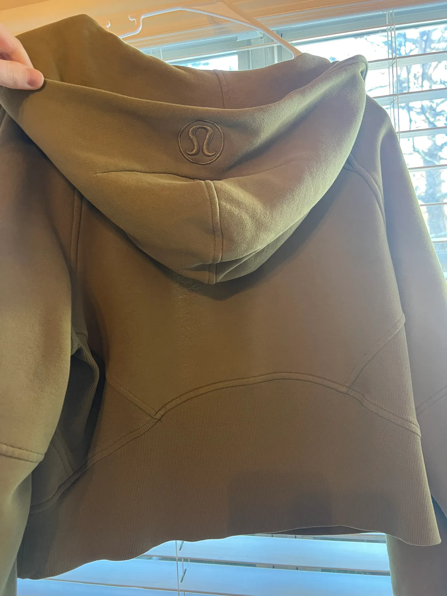 light/forest green cropped full zip scuba. Size XS/S. - Image 7