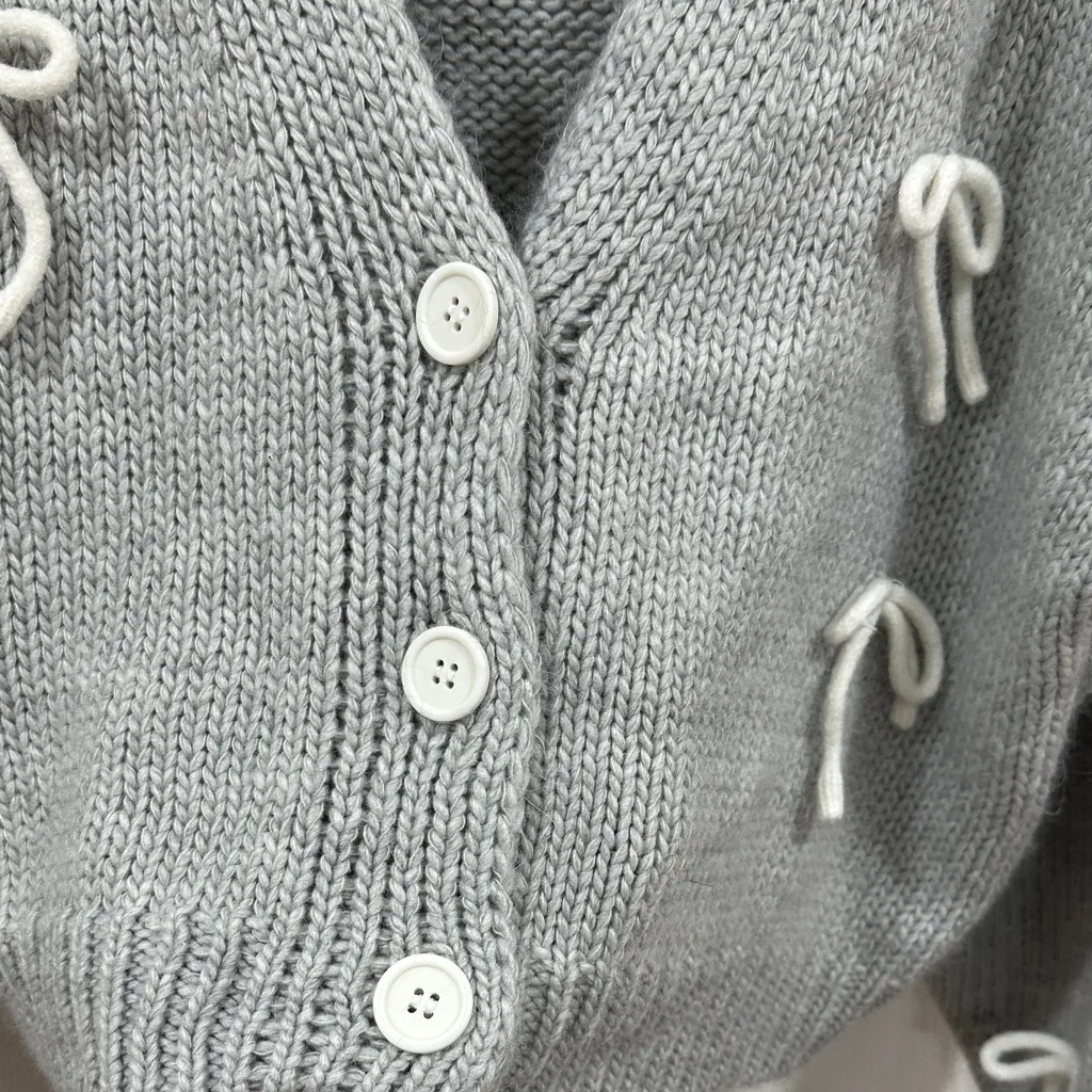 Button up bow sweater - Image 4