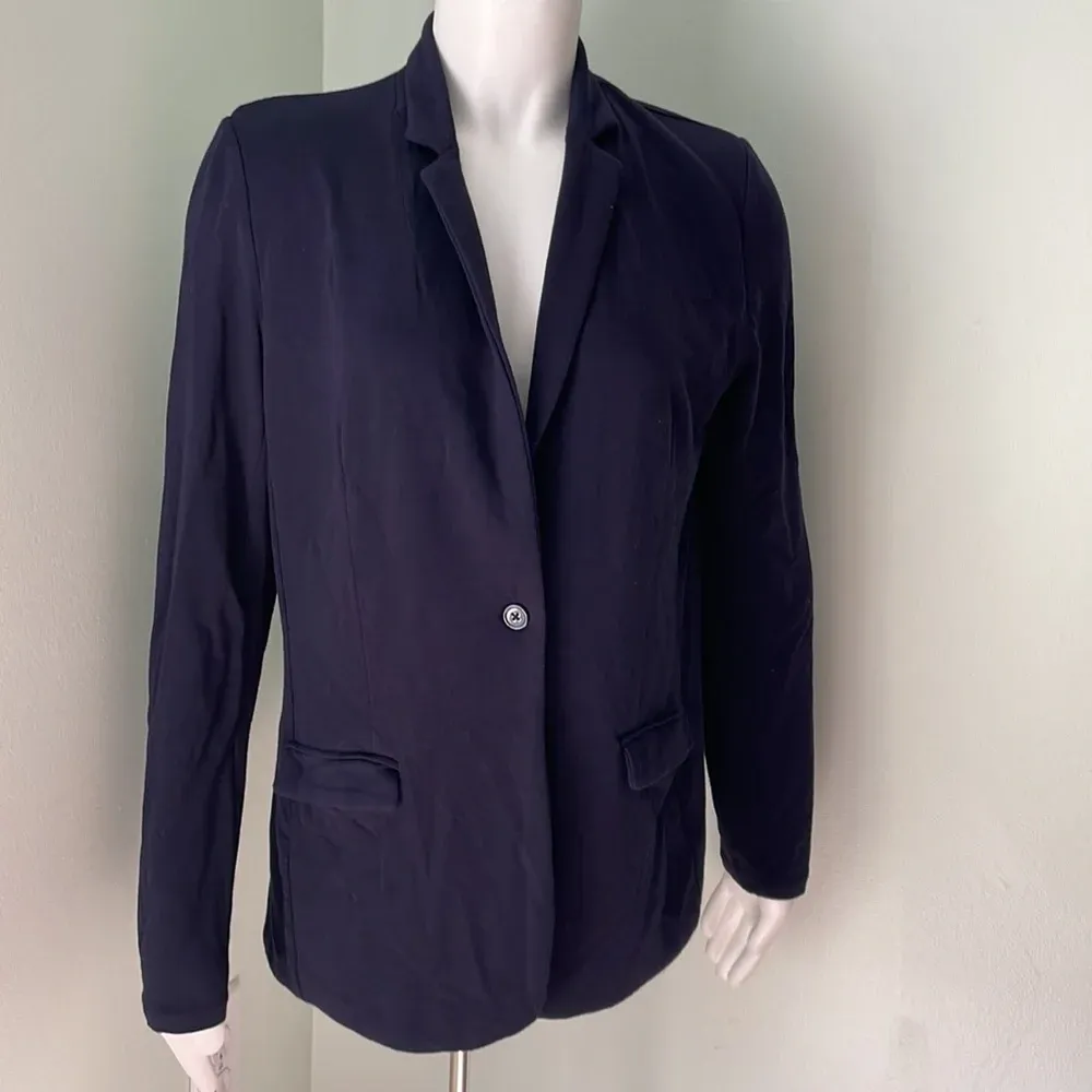MAGASHONI navy blue jersey blazer - Image 2