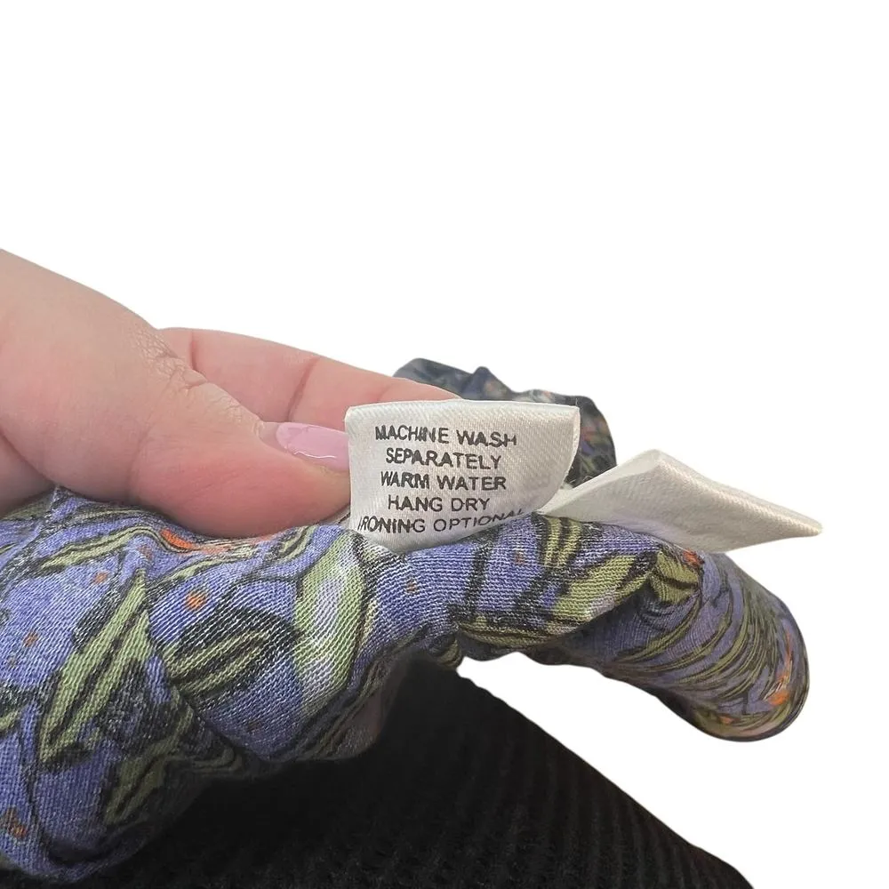 Flax‎ Bumblebee Sleeveless Maxi Dress Purple Green Palm Print Size Petite XS - Image 13