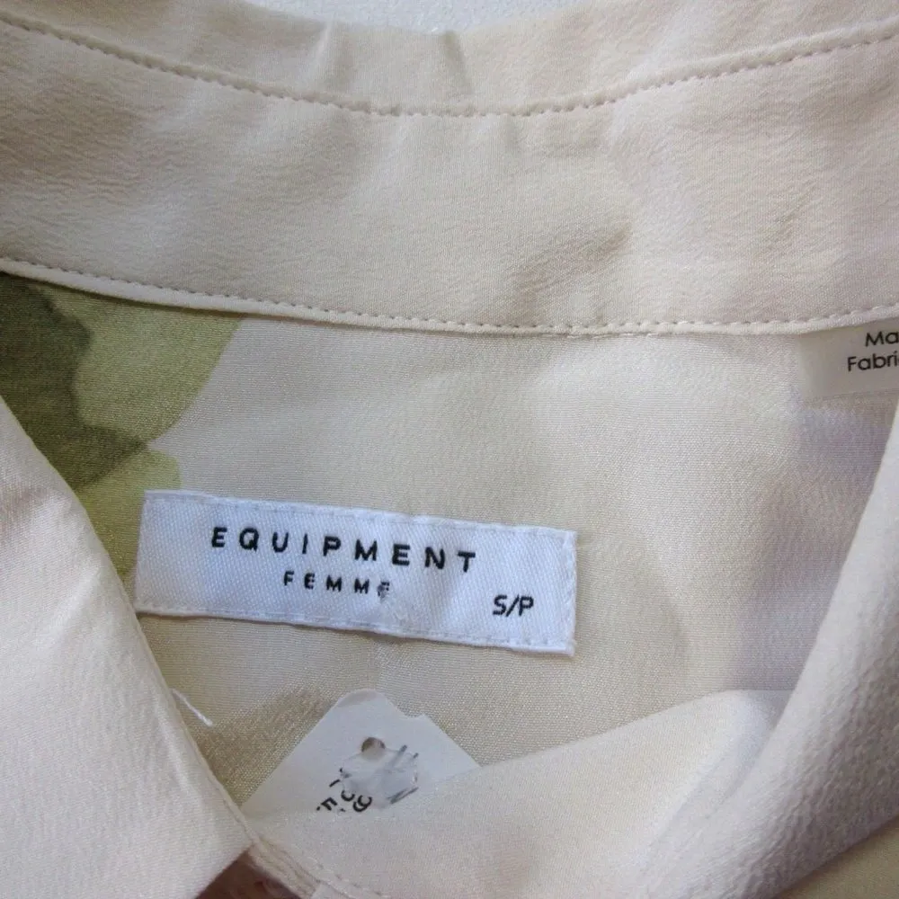 NWT Equipment Signature in Chalk Pink Digital Floral Silk Button Down Shirt S - Image 2