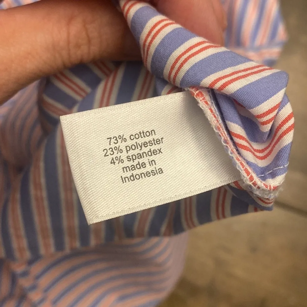 Lane Bryant red blue striped sleeveless peplum‎ top
Size 14/16 - Image 7