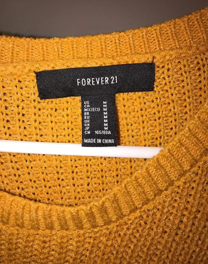 Forever 21 Orange Sweater - Image 3