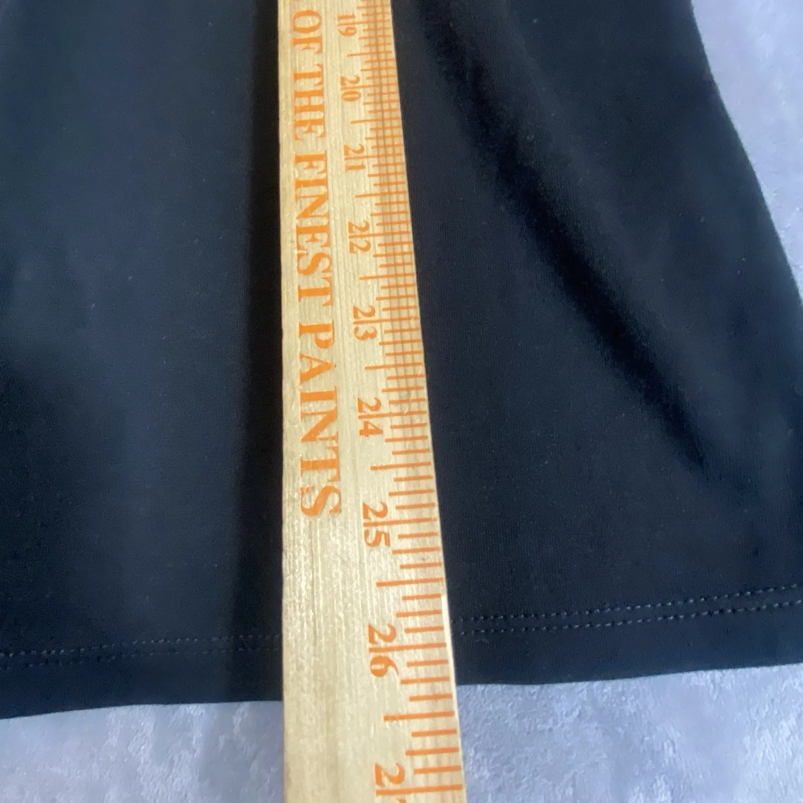 Quacker Factory Top Shirt Large Silver Grommets Ruffle Elbow Sleeves Black Soft - Image 7