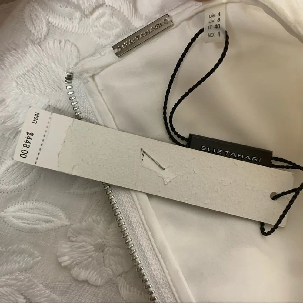 NWT Elie Tahari lace embroidered floral dress - Image 4