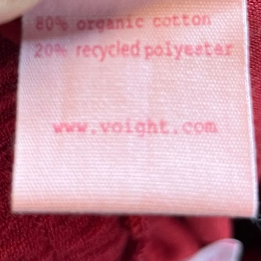 Voight Pajama Pants Red Holiday Wide Leg Terry Embroidered PJ Pants Sz M NWT Size M - Image 15