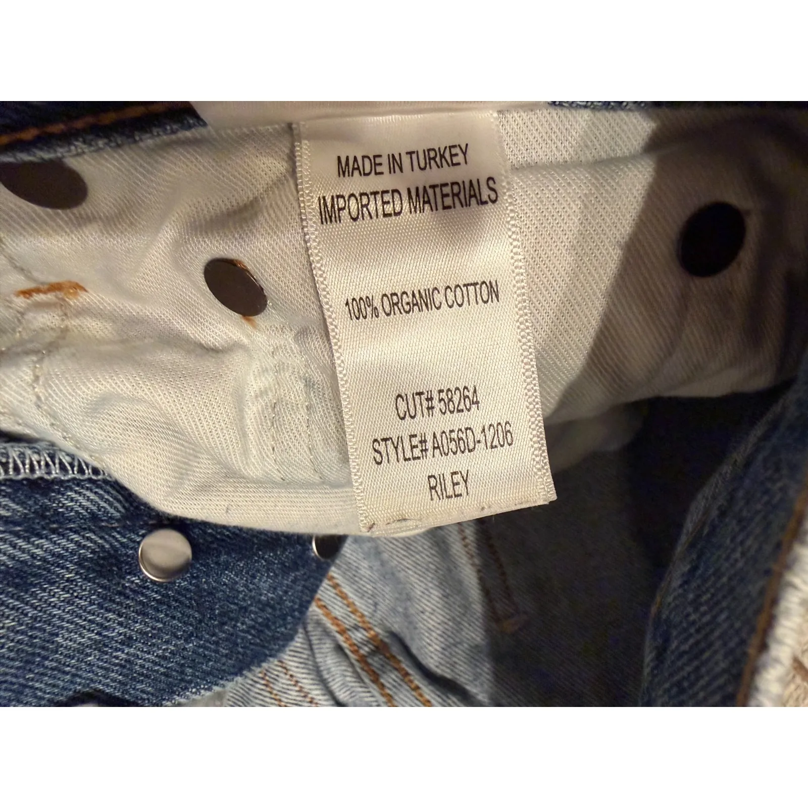 Agolde Los Angeles Denim Jeans size 27 Button Fly Riley A056D-1206 Crop Organic - Image 5