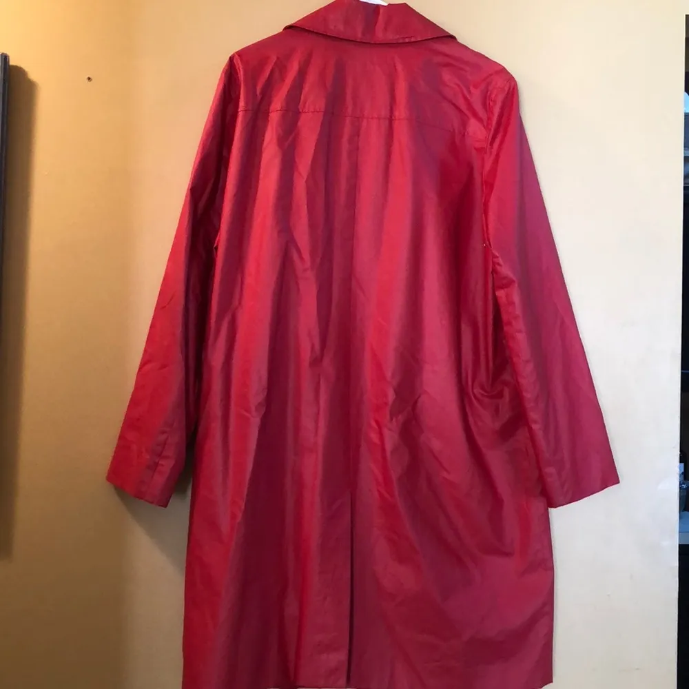 🩷 SOLD 🩷JONES NEW YORK SIGNATURE Coral/Red Trench Size L - Image 2