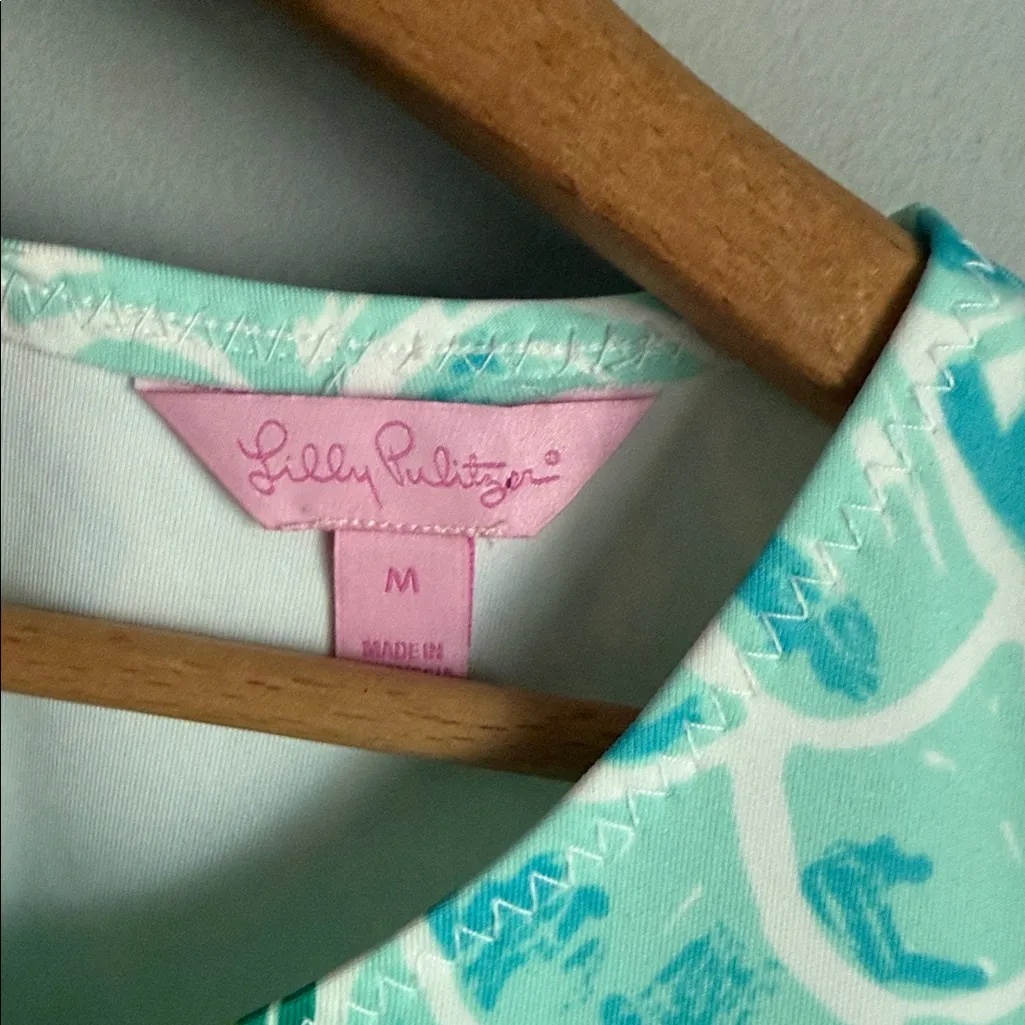Lilly Pulitzer Perla Shift Dress - Scuba Scale Medium - Image 5