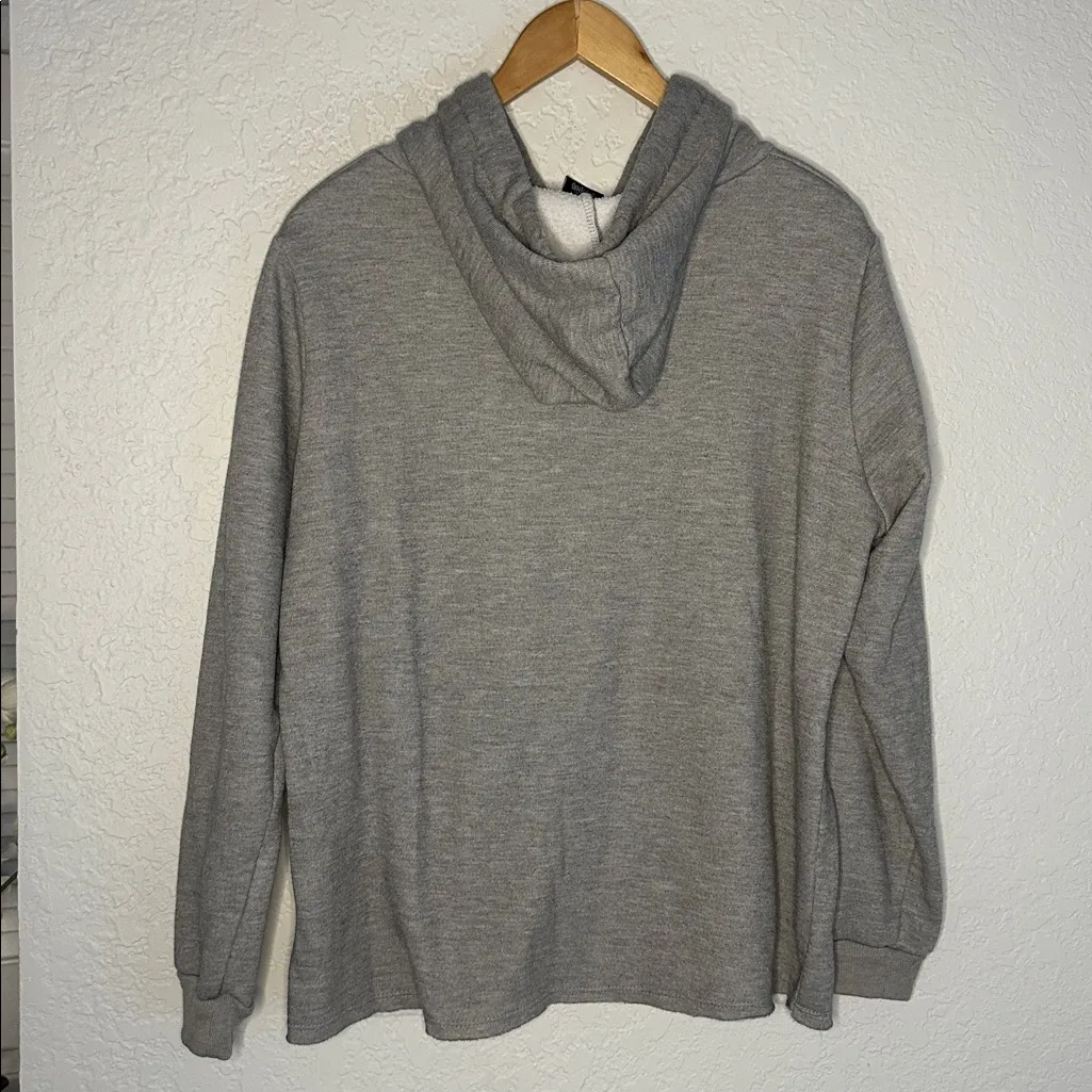 Disney Nightmare Before Christmas Jack Graphic Grey Hoodie Sweatshirt Halloween - Image 5