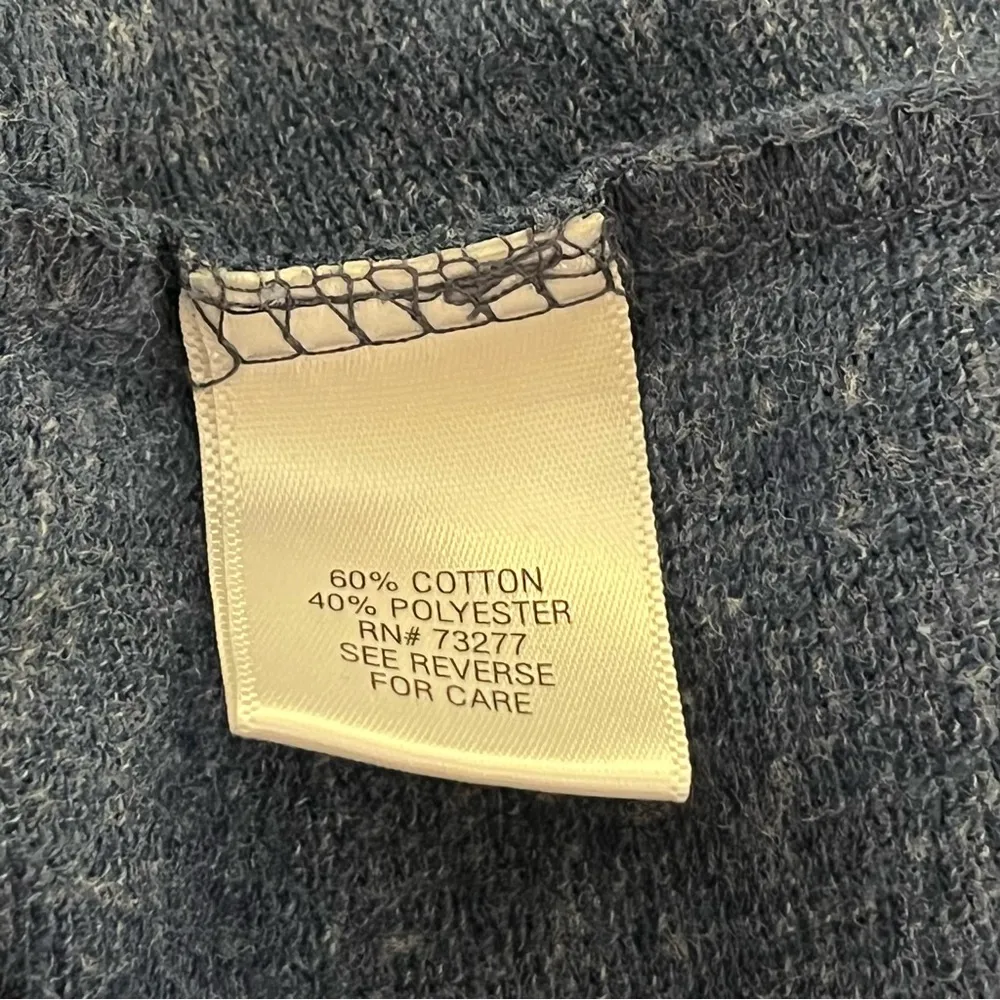 Sonoma Life + Style Slouchy Knit Pullover Raglan 3/4 Sleeve Heathered Navy S - Image 4