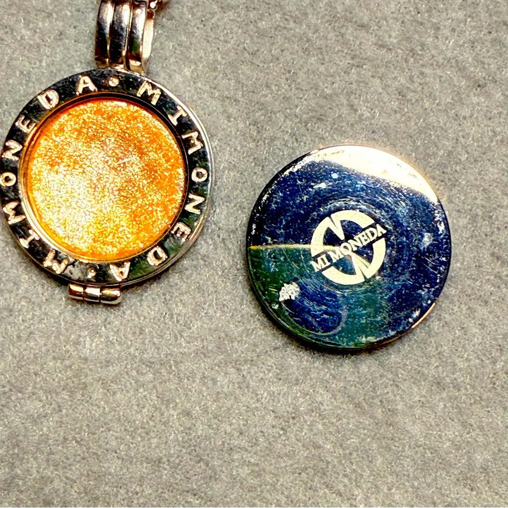 Mi Moneda Interchangeable Pendant Necklace Silver Chain Extra Coin‎ Designer - Image 4