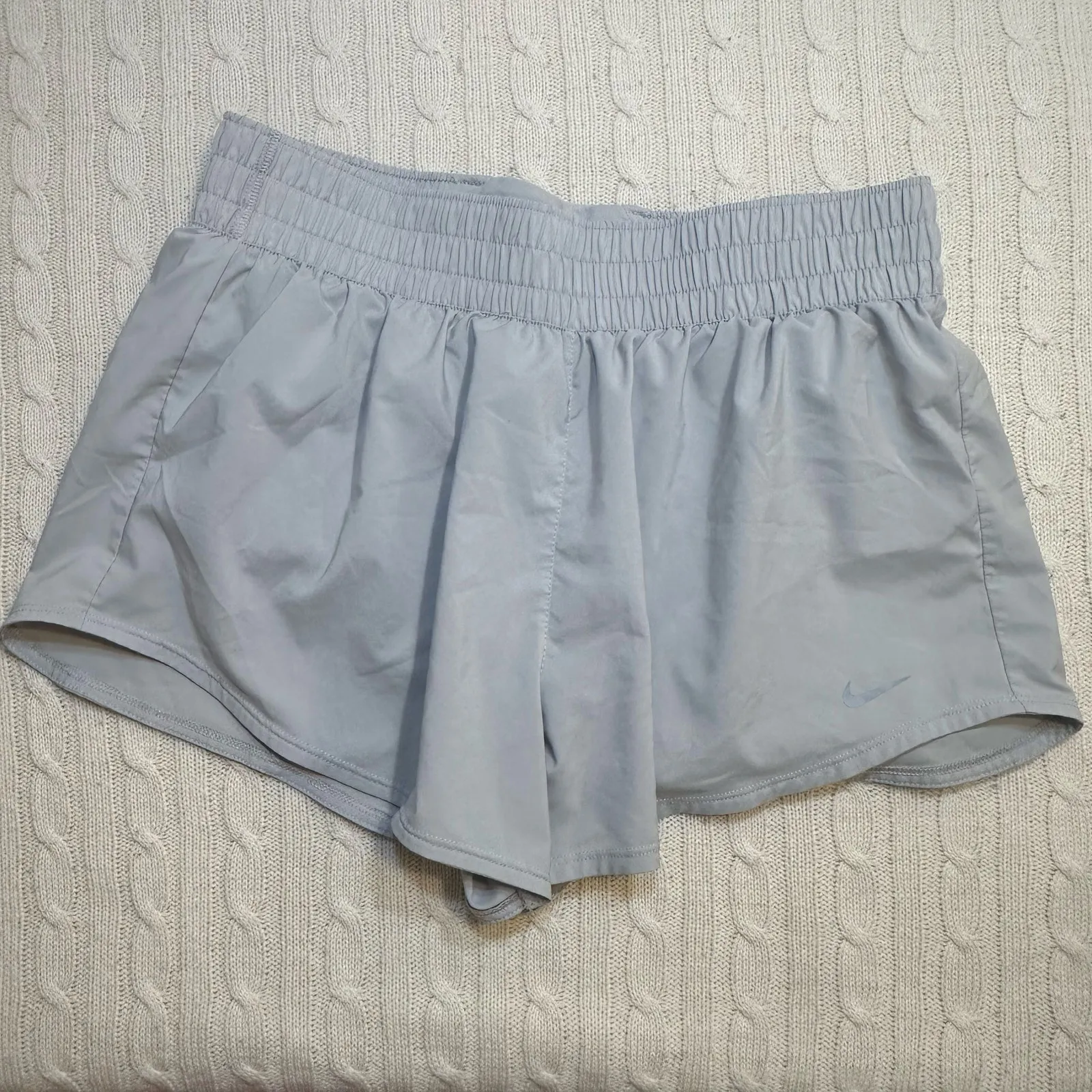 Nike Dri-Fit Running Shorts sz L Light Gray Activewear Nike Shorts - Image 2