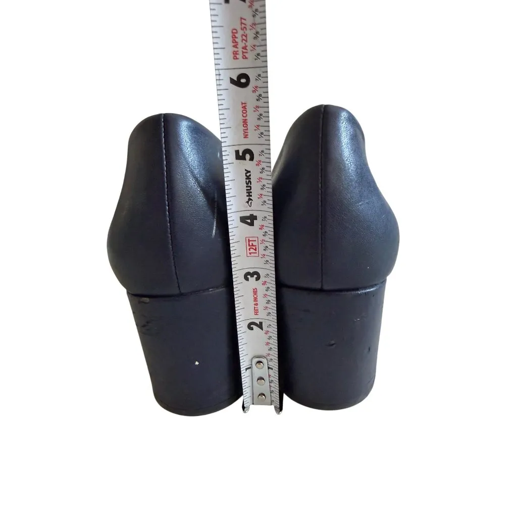 NATURALIZER Navy Blue Leather Block Heels Size 10 - Image 7