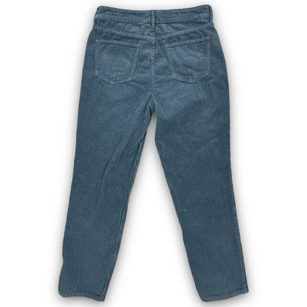 PacSun High Rise Mom Corduroy Ankle Pants Jeans Tapered Leg Relaxed Blue Size 27 - Image 8