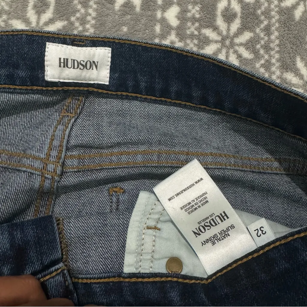 Hudson Natalie Mid Rise Super Skinny Jean In Kempsey‎ Blue Size 32 - Image 6