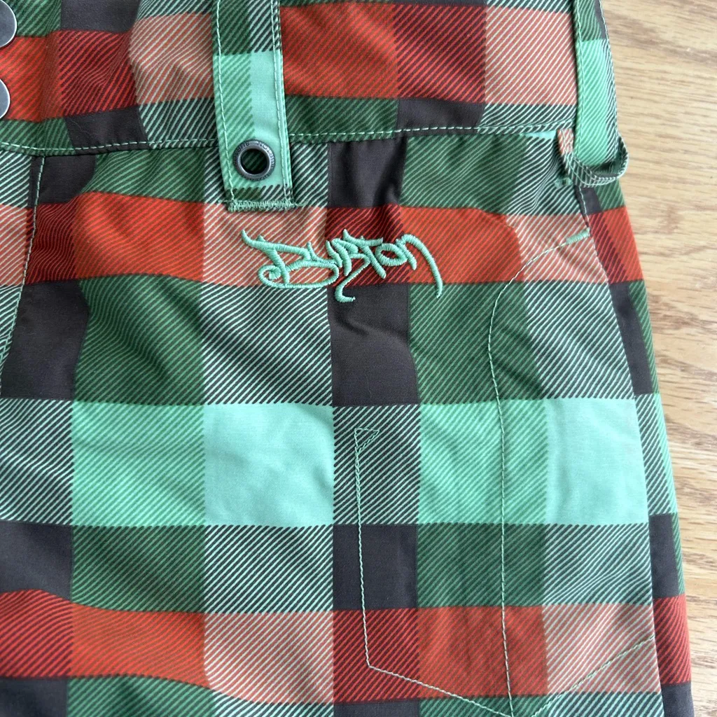 Burton Stow Cargo Pant Lined Ski Snow Board Tartan Pants Womens Size S Small - Image 7
