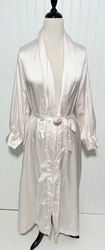 Bert Yelin For Iris Vintage Long Sleeve Collar Sleeping Robe Pink ILGWU Small - Image 1