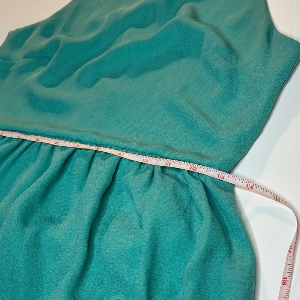 EVERLY SLEEVELESS TURQUOISE BLUE GREEN HIGH NECK MAXI DRESS ZIPPER BACK SIZE S - Image 10
