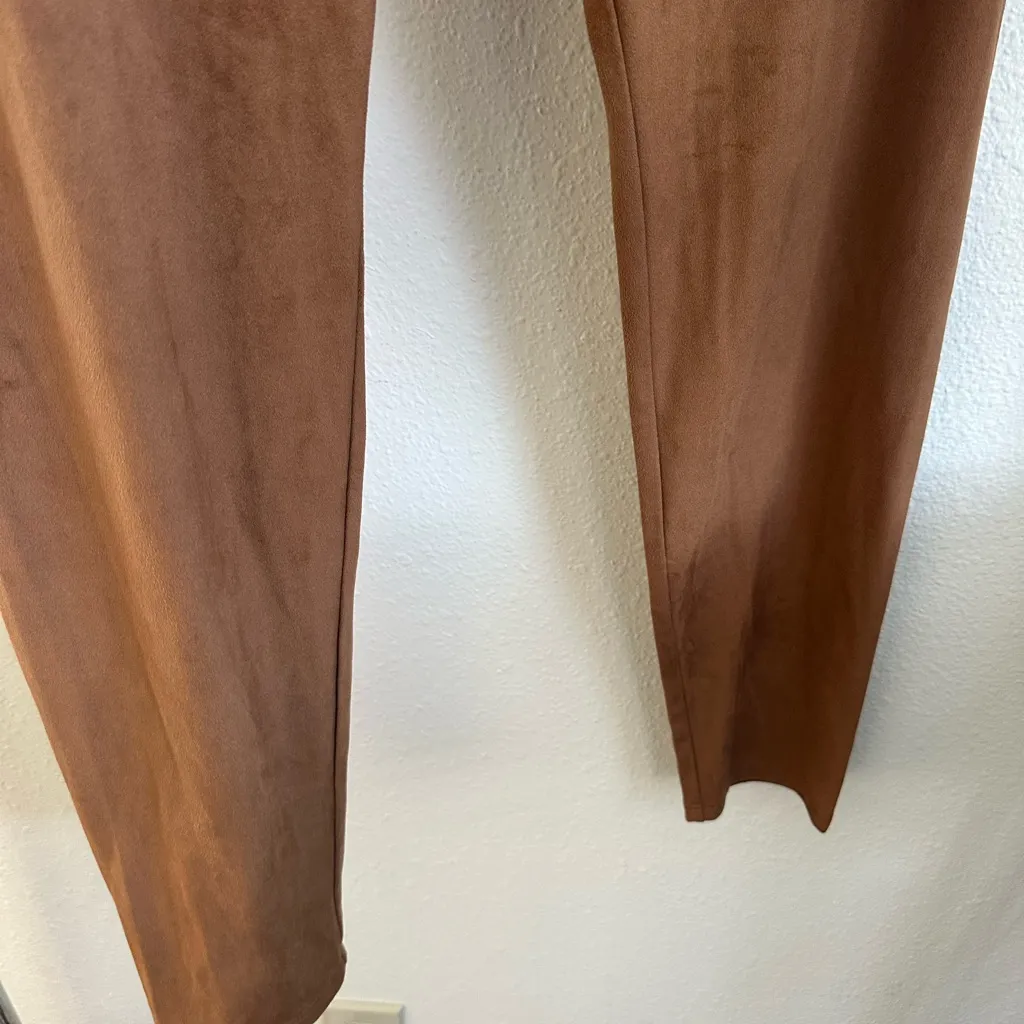 SOFT SURROUNDINGS Brown Suede Leggings. - Image 8