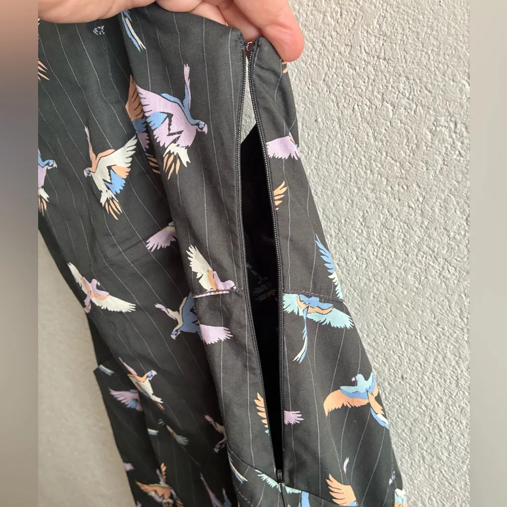 Free People Strapless Sunshine of Your Love Bird Print Pocket Midi Dress 6 - Image 11