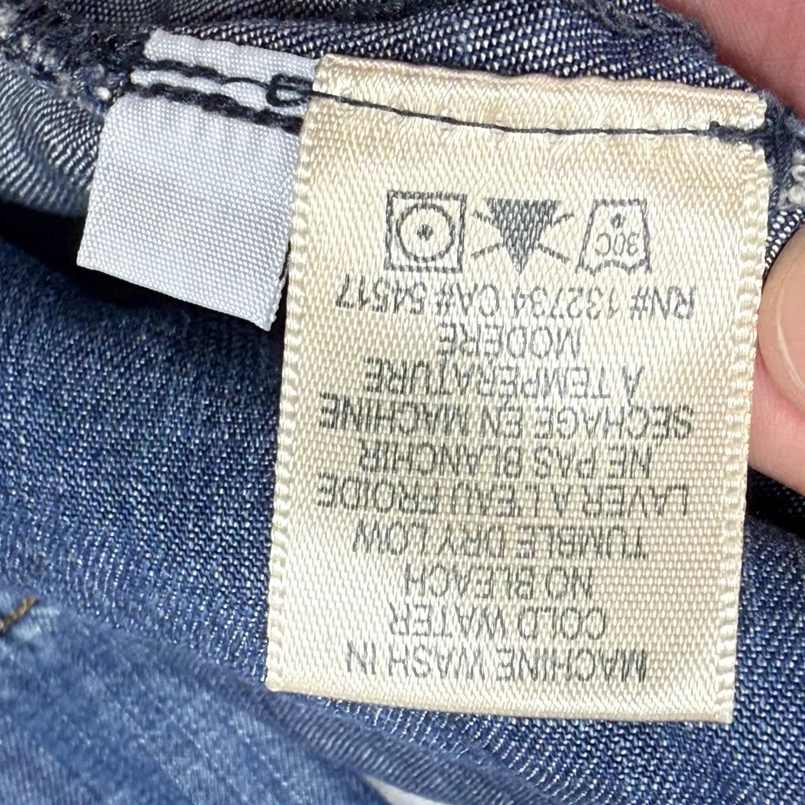 Cloth & Stone Denim Dress Bell Sleeve Lace Up‎ Tencel Lyocell Blue Size S - Image 6