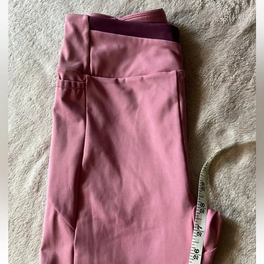 GYMSHARK Asymmetric Crossover Waistband Leggings in Dusky Pink‎ Size Small - Image 8