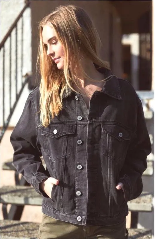 Brandy Melville NWOT  Black Denim Jacket - Image 4
