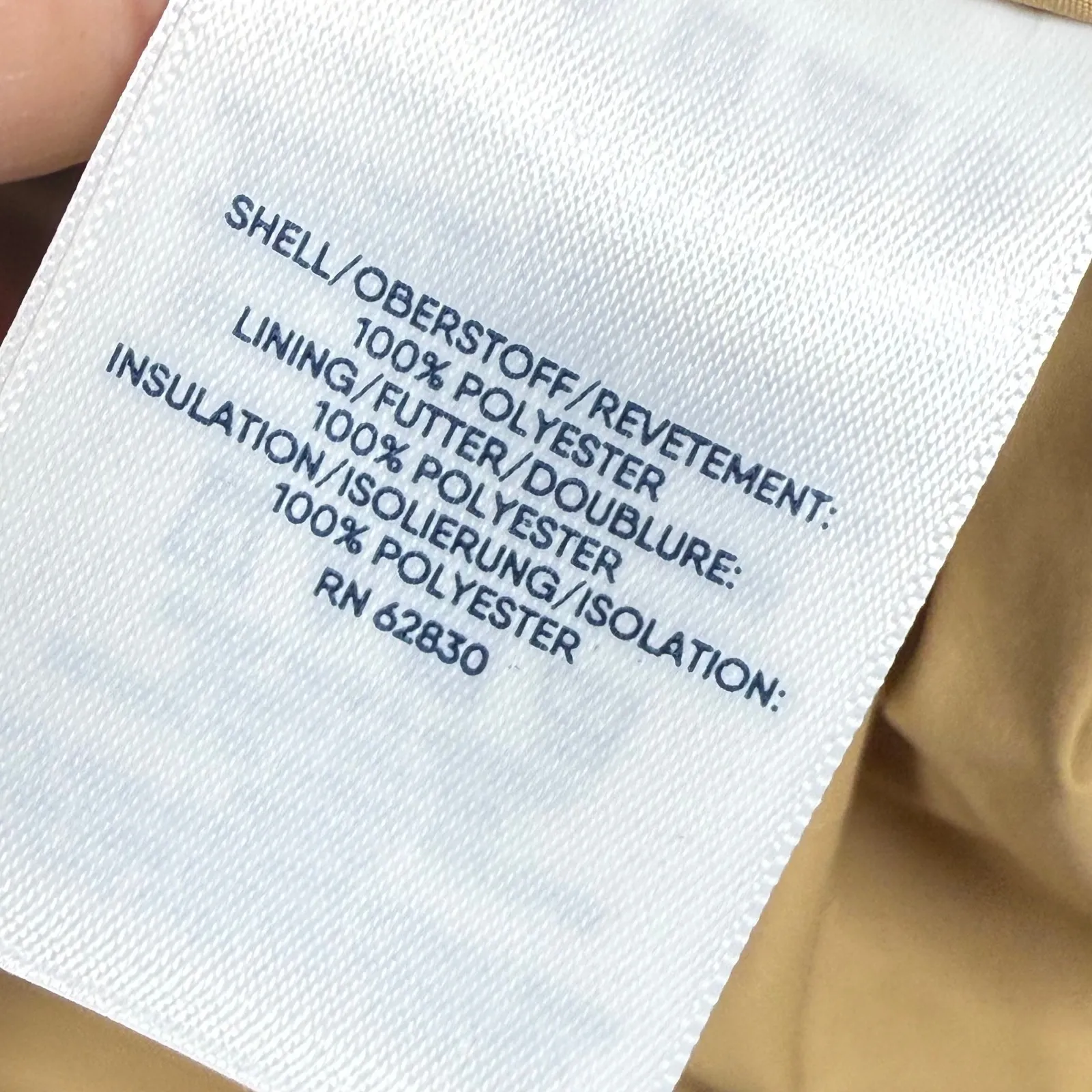 Lands' End ‎ Quilted Snap Pullover Jacket Primaloft Lightweight Beige S - Image 6