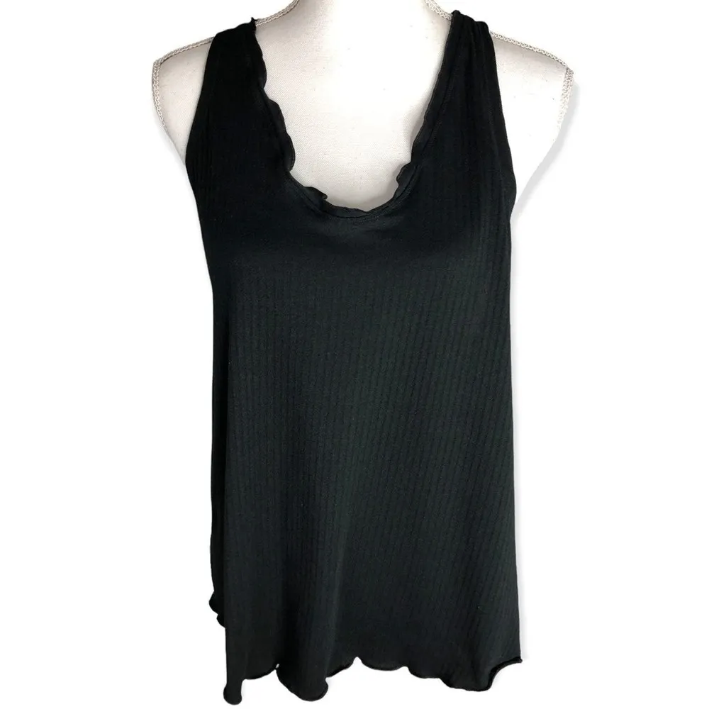 Nike Yoga Core Collection Black Ribbed Tank Top - Image 97
