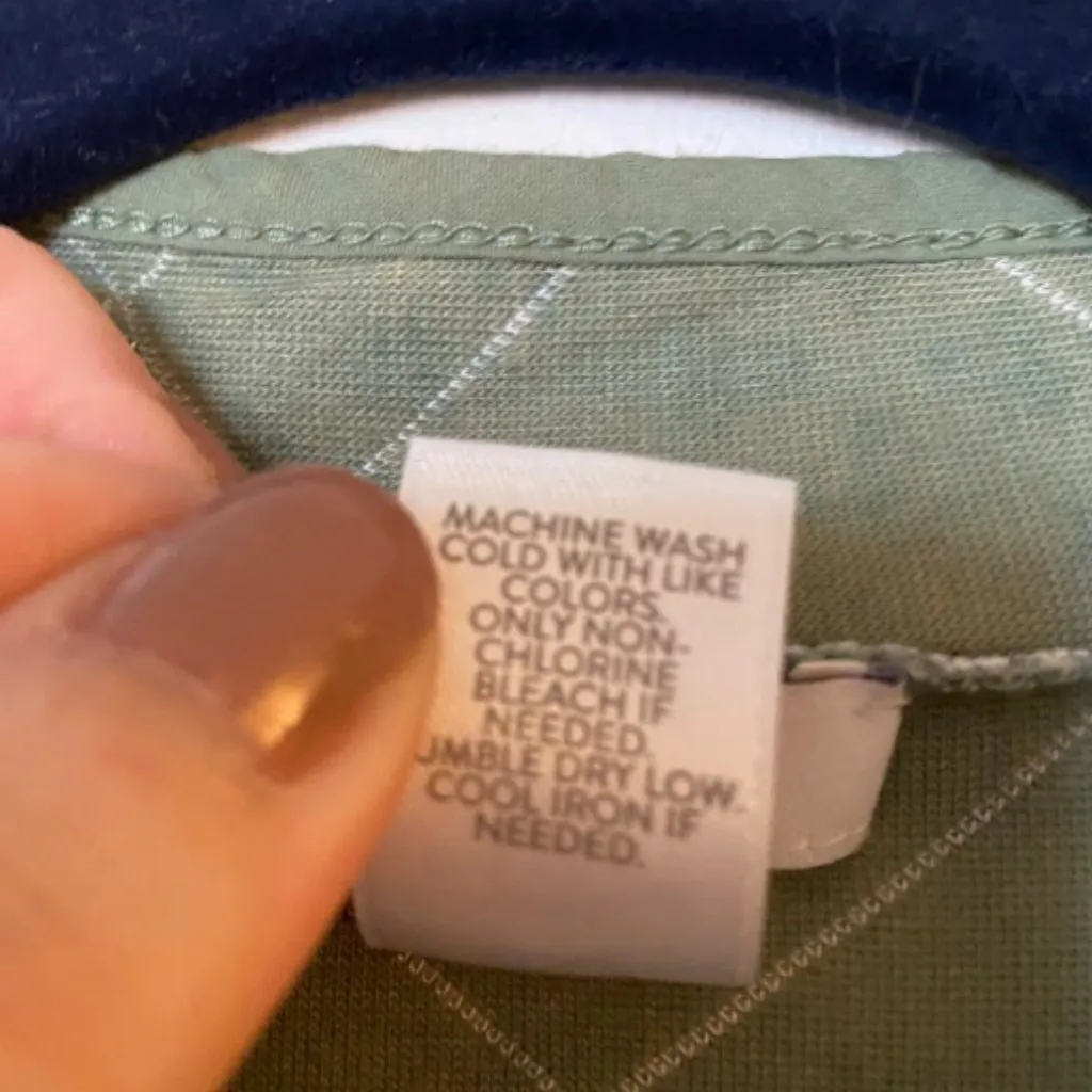 J. Jill Ruana Floral Trellis Vest Poncho One Size Cottage Boho Coastal Grandma Green - Image 8