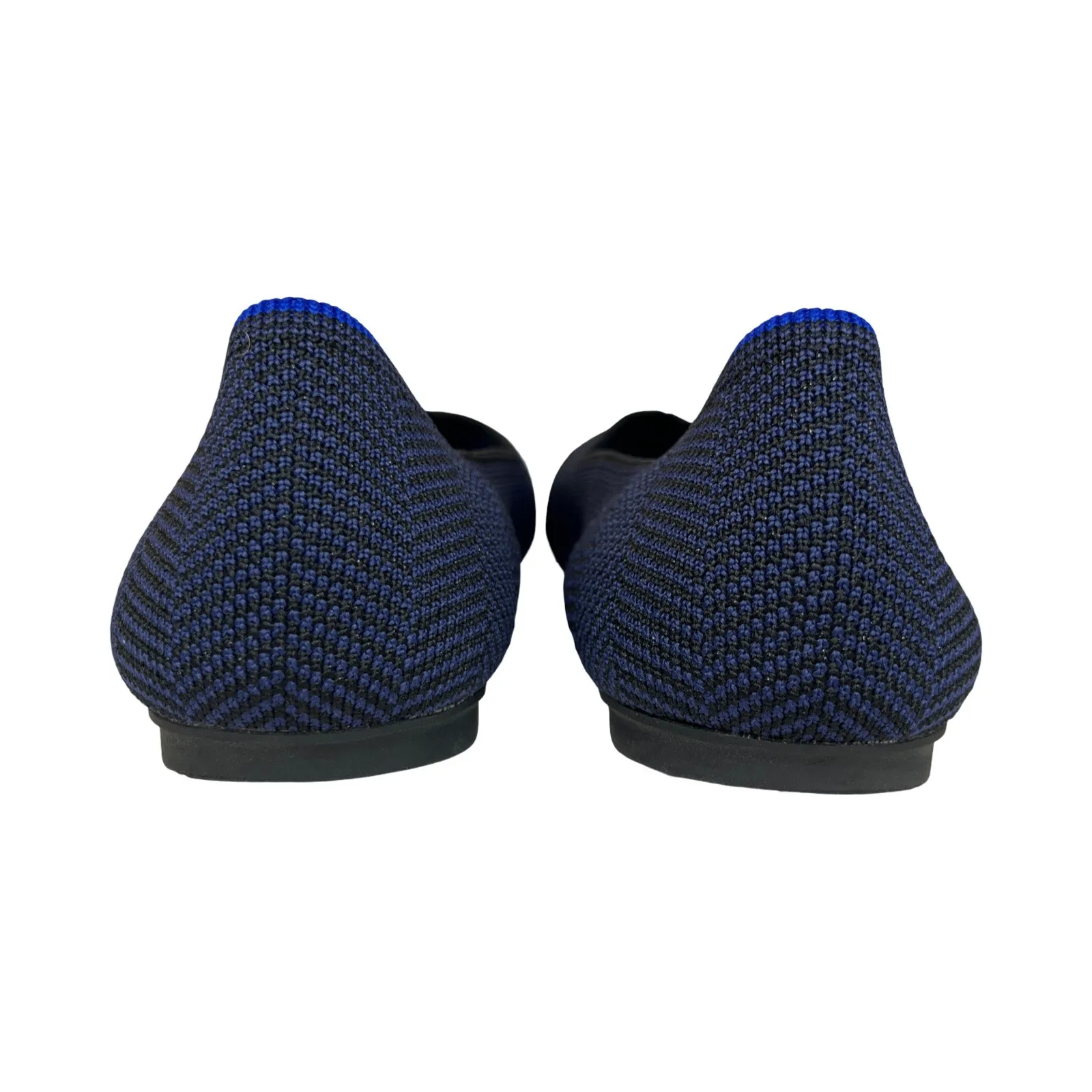 Rothy's Rothy’s The Flat Women’s 9 Navy Metallic Herringbone Knit Ballet Flats - Image 3