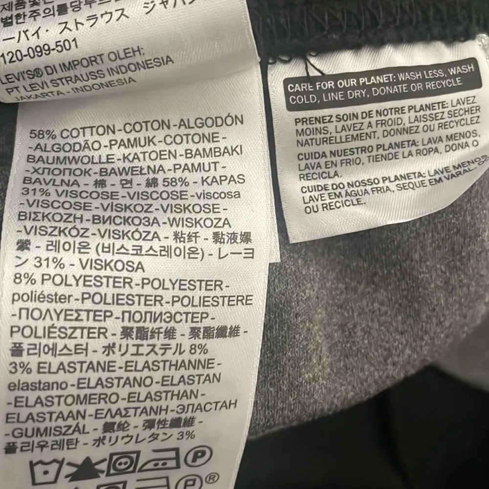 Levi’s leggings woman  black shaping pant super skinny leg mid rise plus New 16M - Image 2