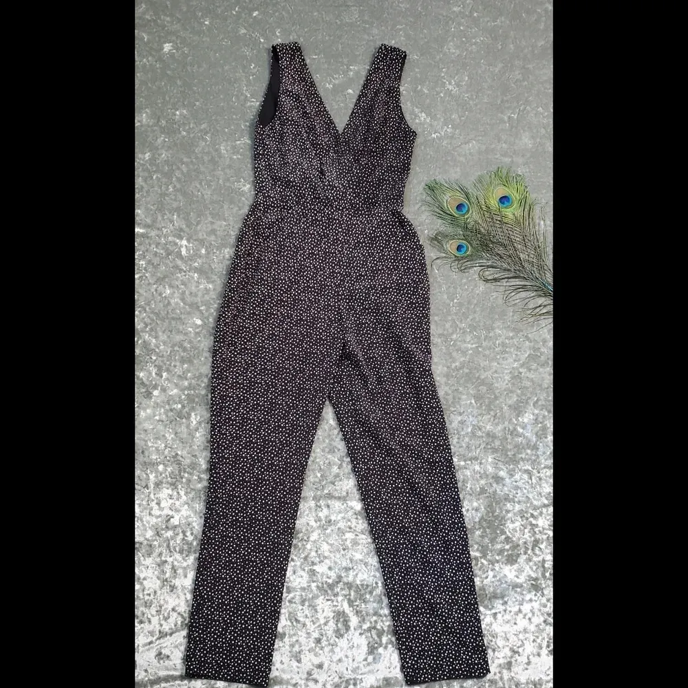Sam Edelman Enchanted Kiss Polka Dot Black Jumpsuit - Image 3