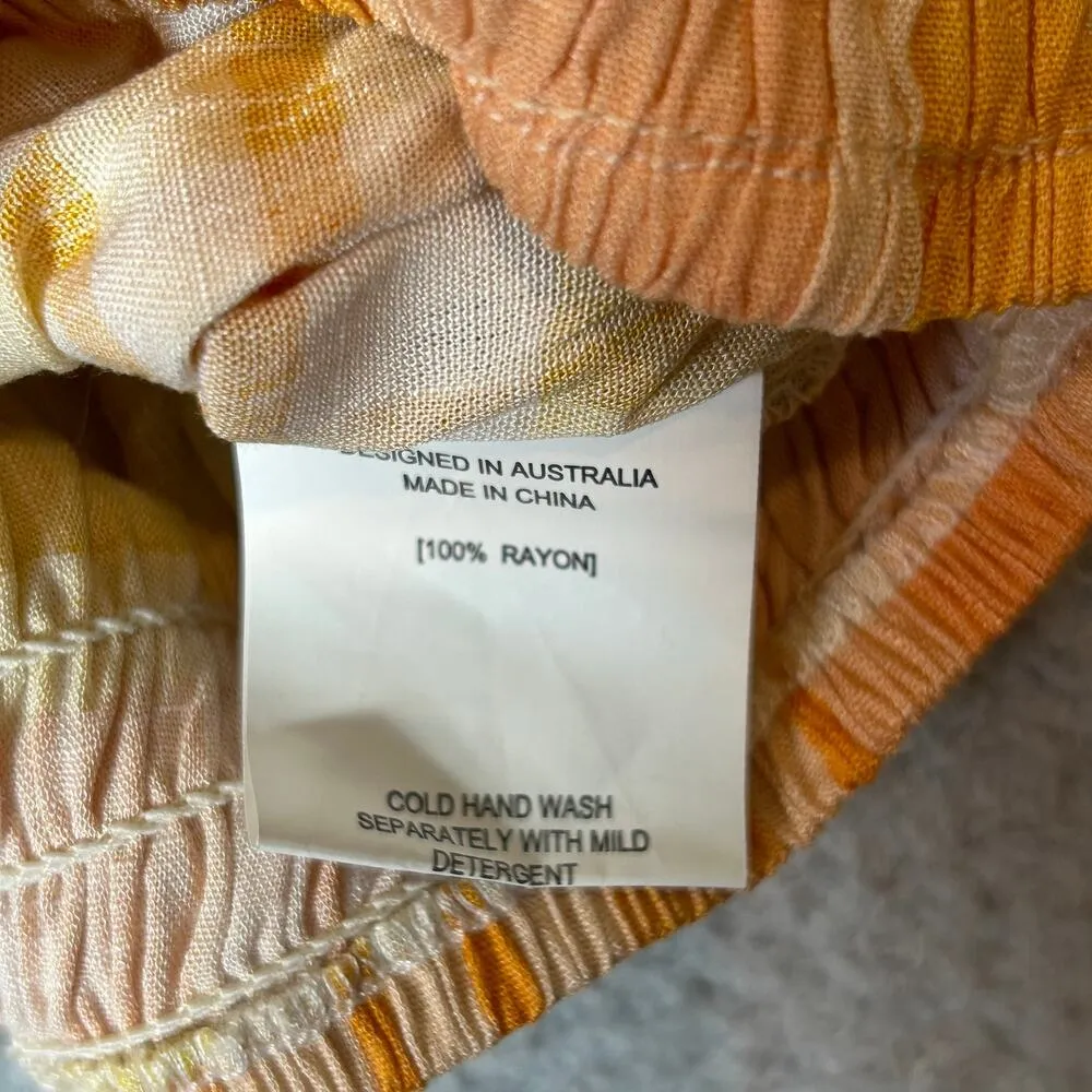 Petal & Pup Top Women 10 Yellow Orange Off Shoulder Crop Pullover Ruffle Top NEW - Image 8