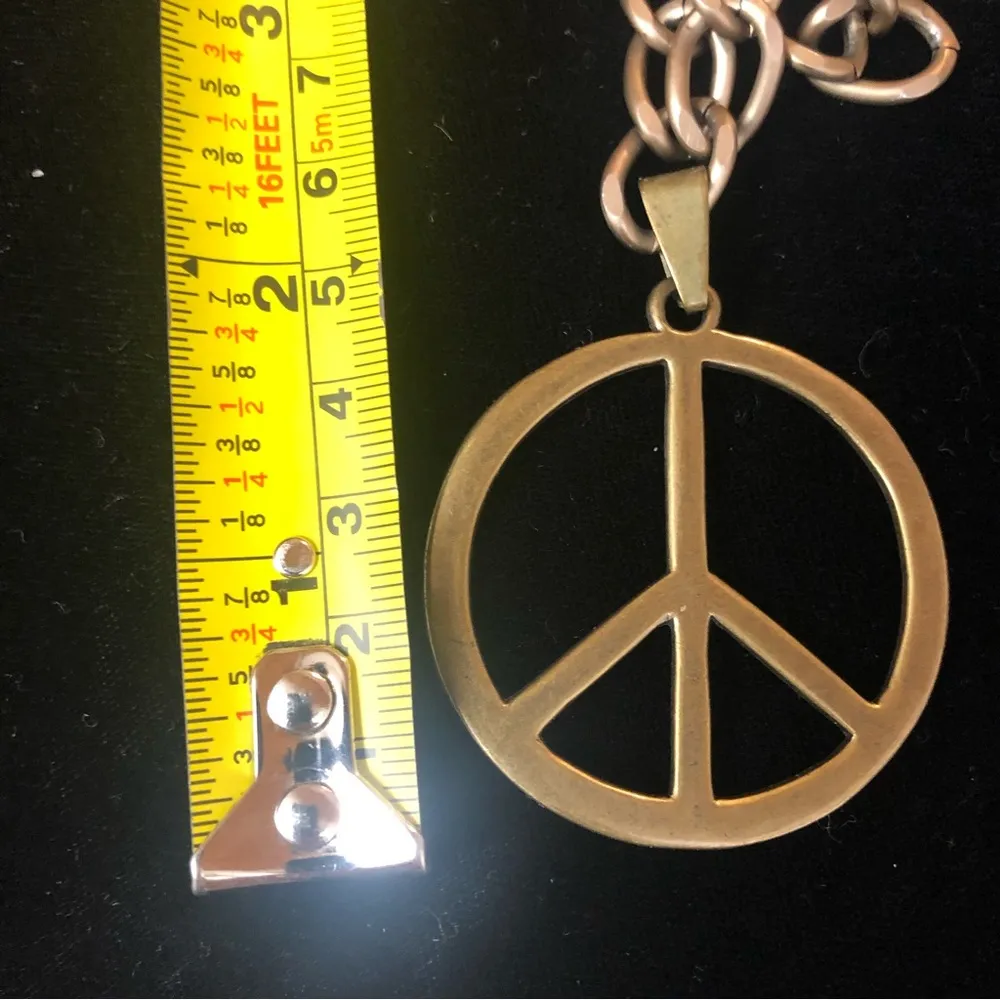 Peace Sign Pendant Necklace ☮️ - Image 2